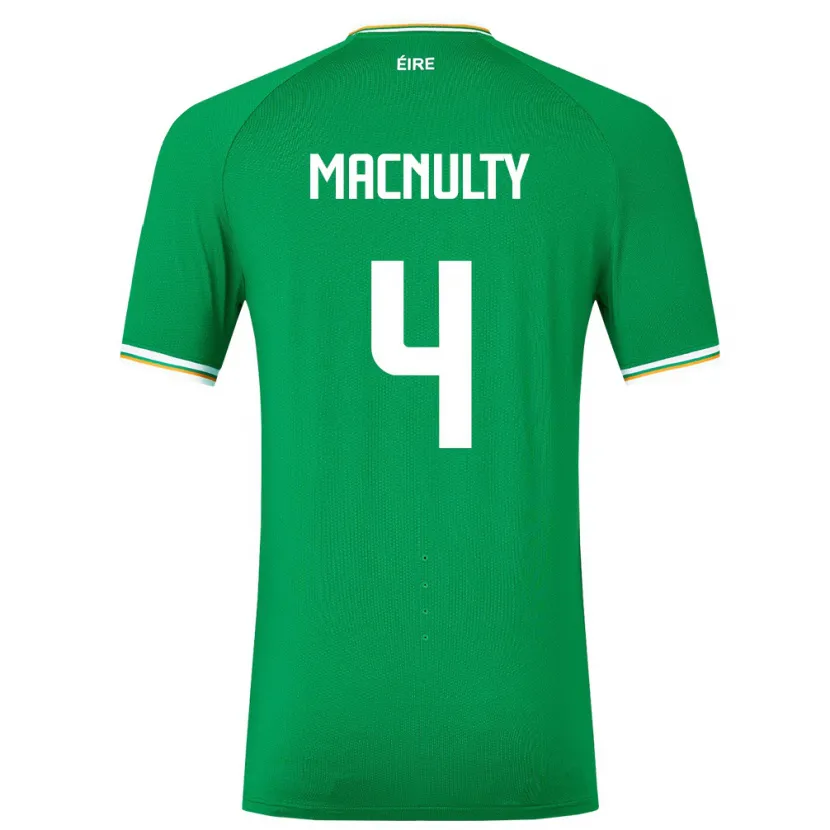 Danxen Bambino Maglia Irlanda Anselmo García Macnulty #4 Verde Kit Gara Home 24-26 Maglietta