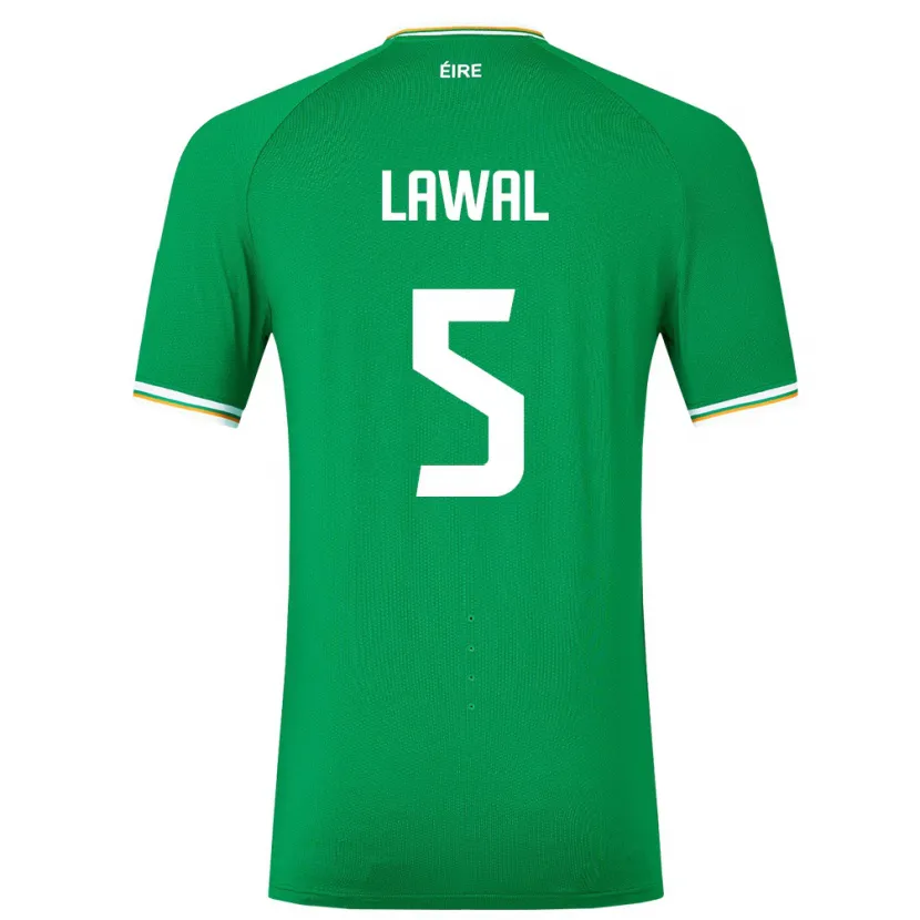 Danxen Bambino Maglia Irlanda Bosun Lawal #5 Verde Kit Gara Home 24-26 Maglietta