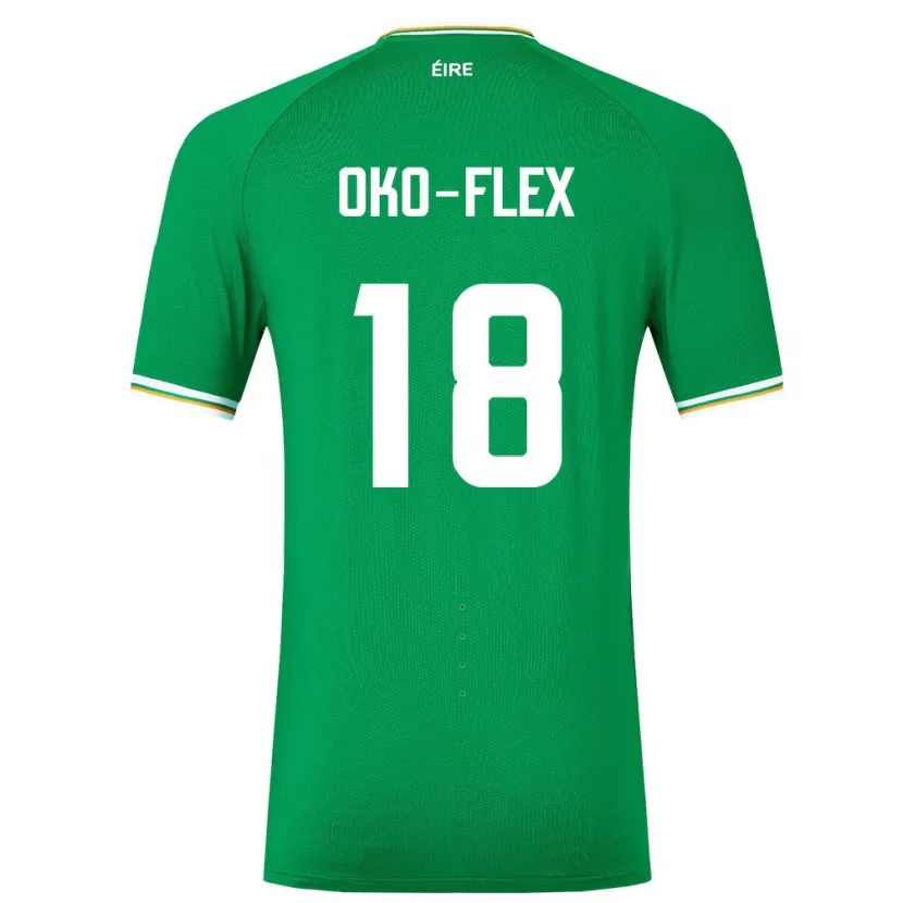 Danxen Bambino Maglia Irlanda Armstrong Oko-Flex #18 Verde Kit Gara Home 24-26 Maglietta
