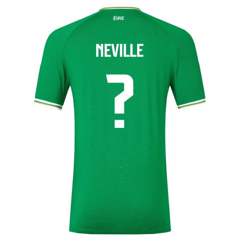 Danxen Bambino Maglia Irlanda Harvey Neville #0 Verde Kit Gara Home 24-26 Maglietta