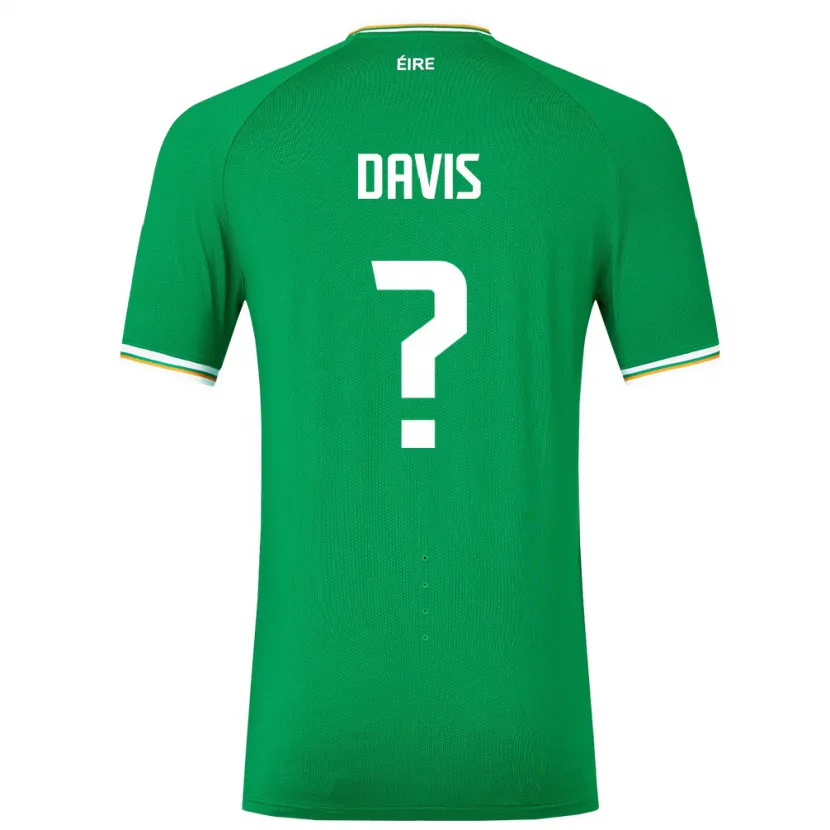 Danxen Bambino Maglia Irlanda Warren Davis #0 Verde Kit Gara Home 24-26 Maglietta