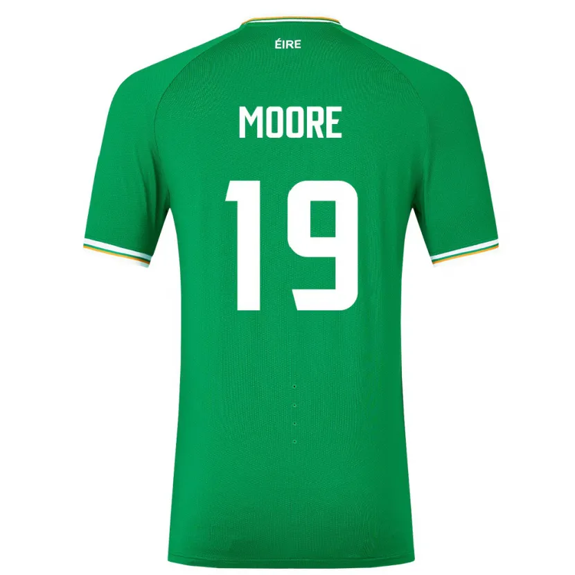 Danxen Bambino Maglia Irlanda Sean Moore #19 Verde Kit Gara Home 24-26 Maglietta