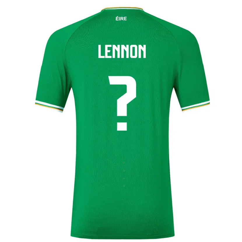 Danxen Bambino Maglia Irlanda Adam Lennon #0 Verde Kit Gara Home 24-26 Maglietta