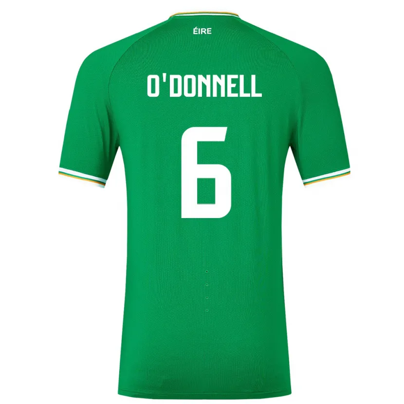 Danxen Bambino Maglia Irlanda Luke O'donnell #6 Verde Kit Gara Home 24-26 Maglietta