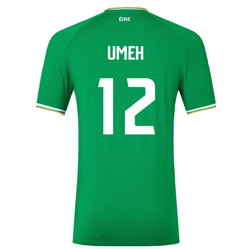 Danxen Bambino Maglia Irlanda Jaden Umeh #12 Verde Kit Gara Home 24-26 Maglietta