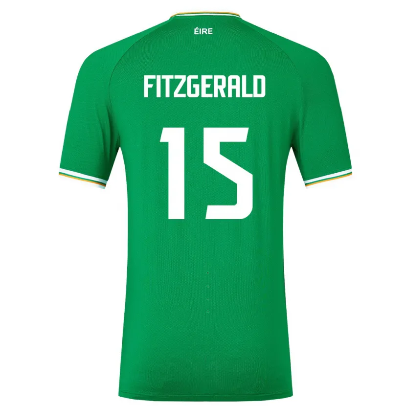 Danxen Bambino Maglia Irlanda Kyle Fitzgerald #15 Verde Kit Gara Home 24-26 Maglietta