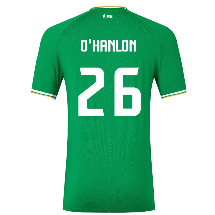 Danxen Bambino Maglia Irlanda Tara O'hanlon #26 Verde Kit Gara Home 24-26 Maglietta