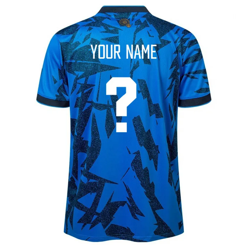 Danxen Bambino Maglia El Salvador Il Tuo Nome #0 Blu Kit Gara Home 24-26 Maglietta