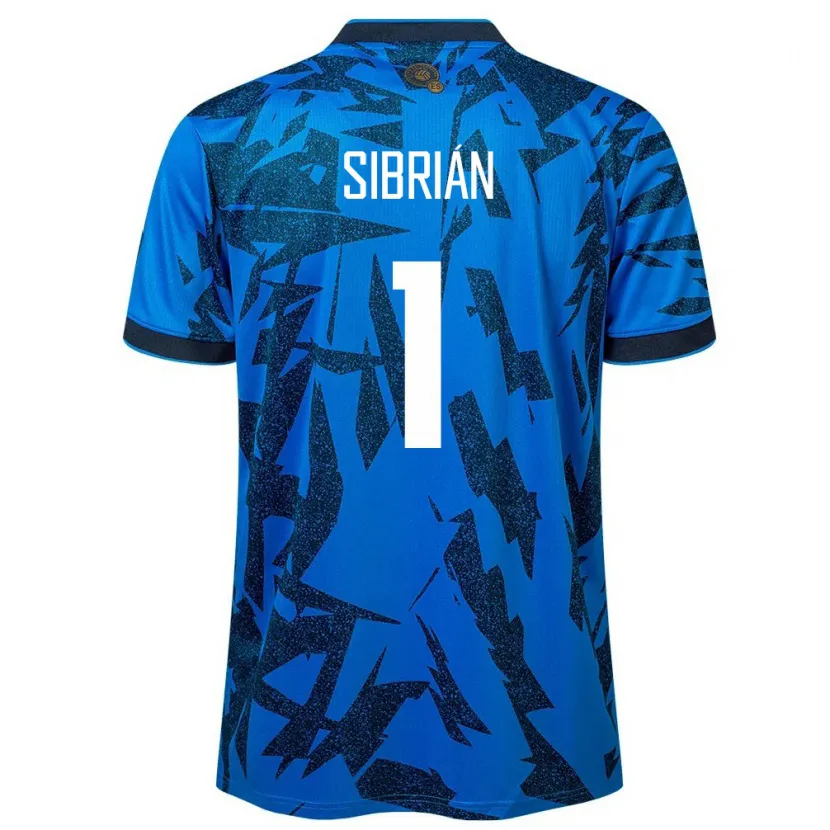 Danxen Bambino Maglia El Salvador Sergio Sibrián #1 Blu Kit Gara Home 24-26 Maglietta