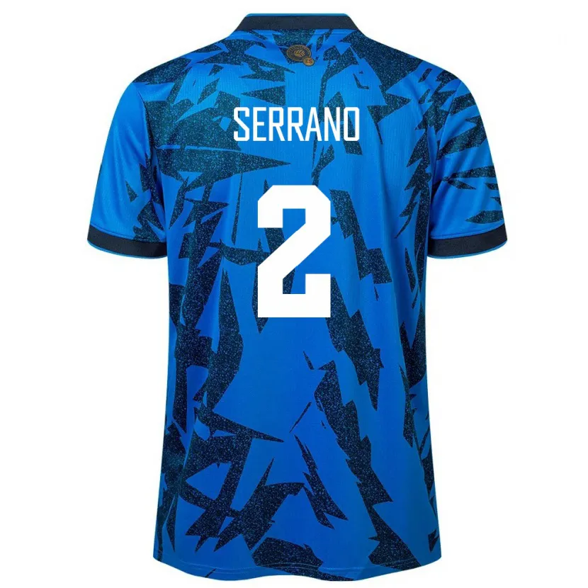 Danxen Bambino Maglia El Salvador Alejandro Serrano #2 Blu Kit Gara Home 24-26 Maglietta