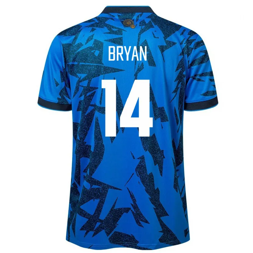 Danxen Bambino Maglia El Salvador Bryan Vásquez #14 Blu Kit Gara Home 24-26 Maglietta