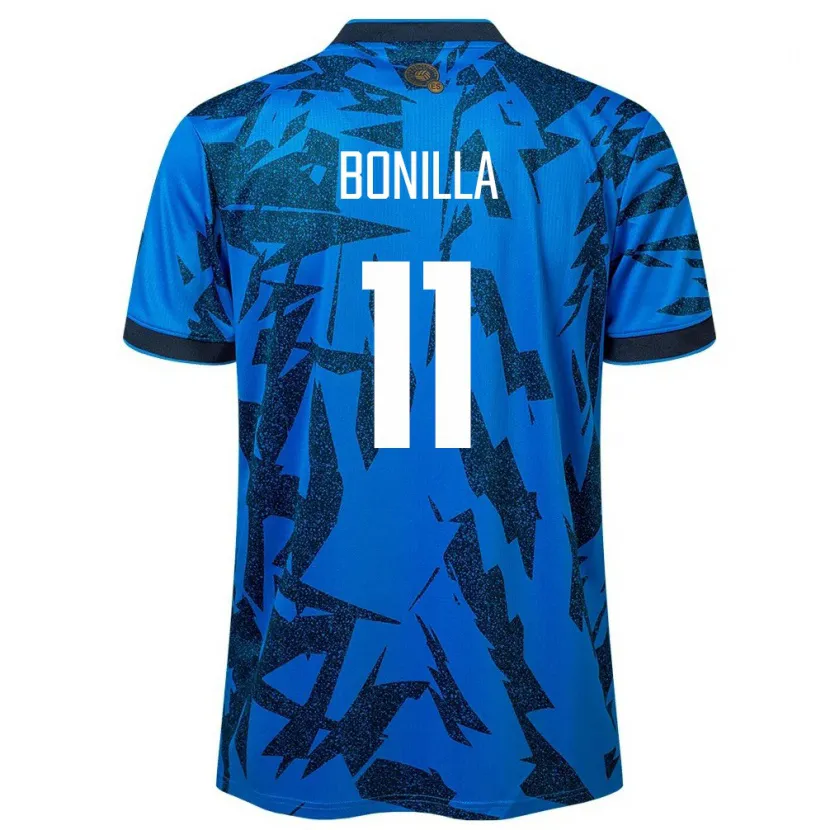 Danxen Bambino Maglia El Salvador Jarell Bonilla #11 Blu Kit Gara Home 24-26 Maglietta
