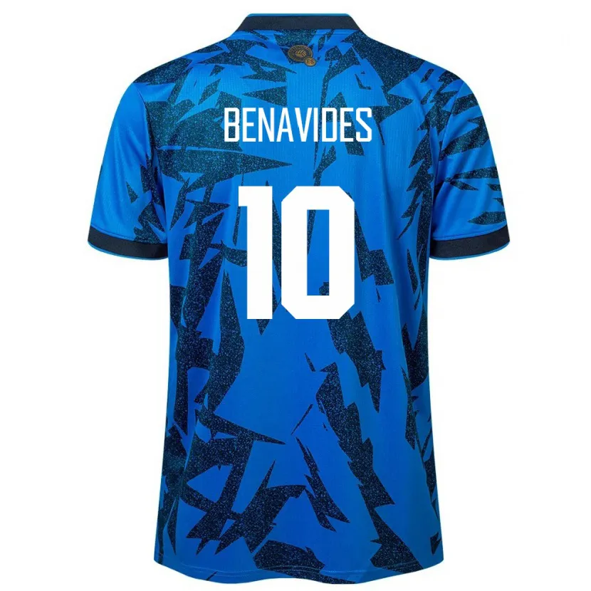 Danxen Bambino Maglia El Salvador Matthew Benavides #10 Blu Kit Gara Home 24-26 Maglietta