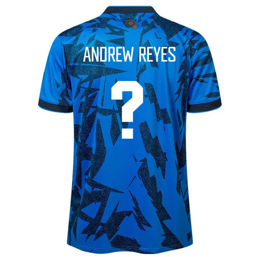 Danxen Bambino Maglia El Salvador Andrew Reyes #0 Blu Kit Gara Home 24-26 Maglietta