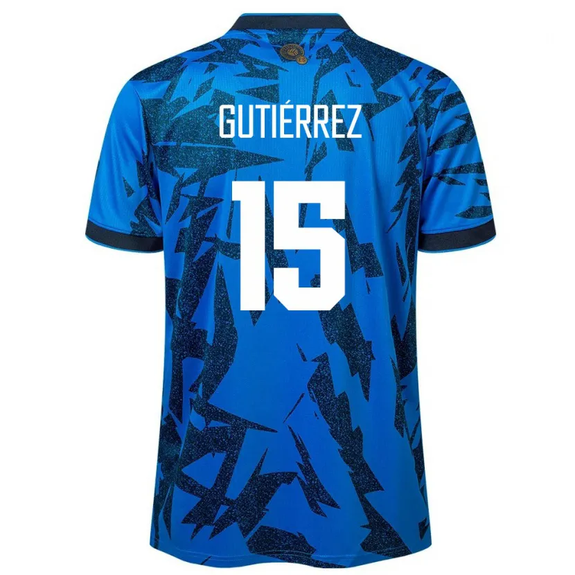 Danxen Bambino Maglia El Salvador Danya Gutiérrez #15 Blu Kit Gara Home 24-26 Maglietta