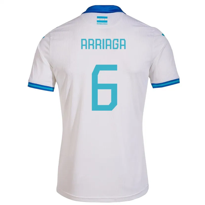 Danxen Bambino Maglia Honduras Javier Arriaga #6 Bianco Kit Gara Home 24-26 Maglietta