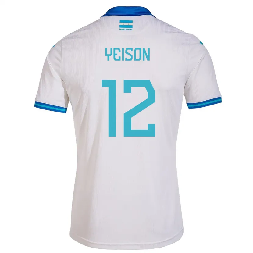 Danxen Bambino Maglia Honduras Yeison Mejía #12 Bianco Kit Gara Home 24-26 Maglietta