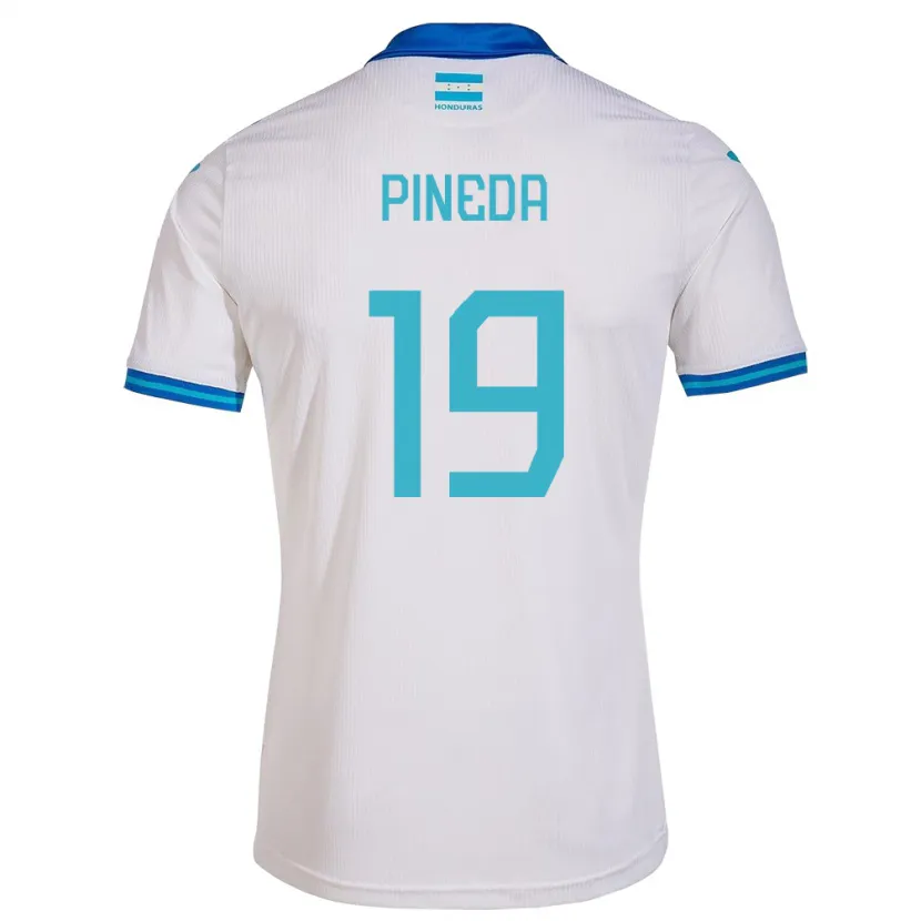 Danxen Bambino Maglia Honduras Carlos Pineda #19 Bianco Kit Gara Home 24-26 Maglietta