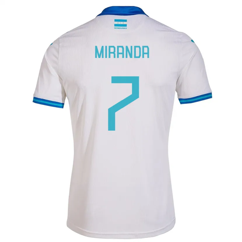 Danxen Bambino Maglia Honduras Jeffry Miranda #7 Bianco Kit Gara Home 24-26 Maglietta