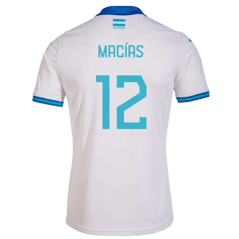 Danxen Bambino Maglia Honduras Owen Macías #12 Bianco Kit Gara Home 24-26 Maglietta