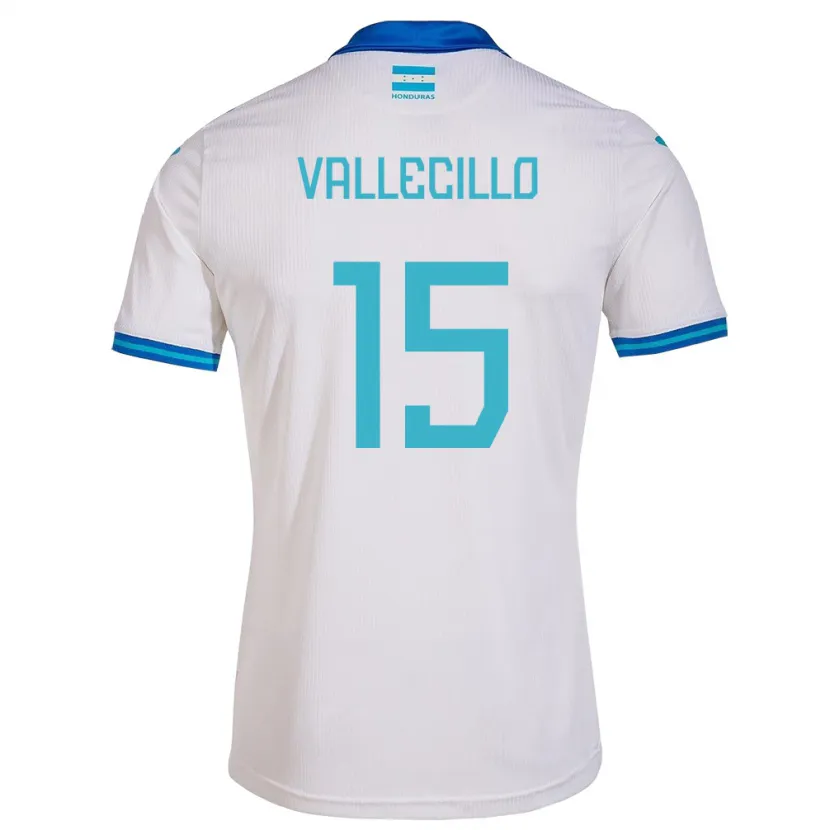 Danxen Bambino Maglia Honduras Eric Vallecillo #15 Bianco Kit Gara Home 24-26 Maglietta