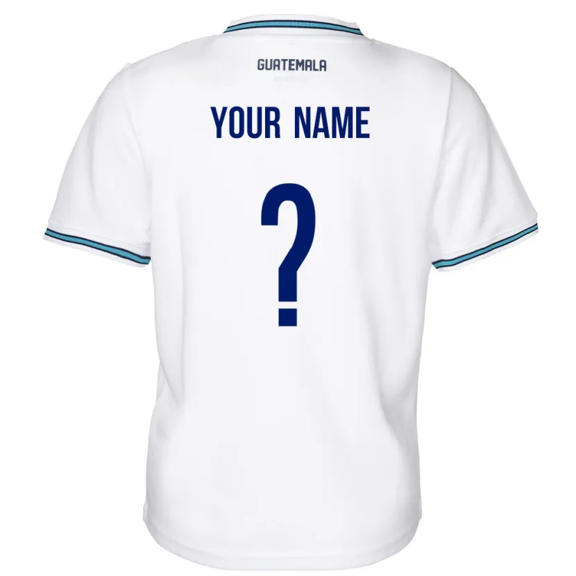 Danxen Bambino Maglia Guatemala Il Tuo Nome #0 Bianco Kit Gara Home 24-26 Maglietta