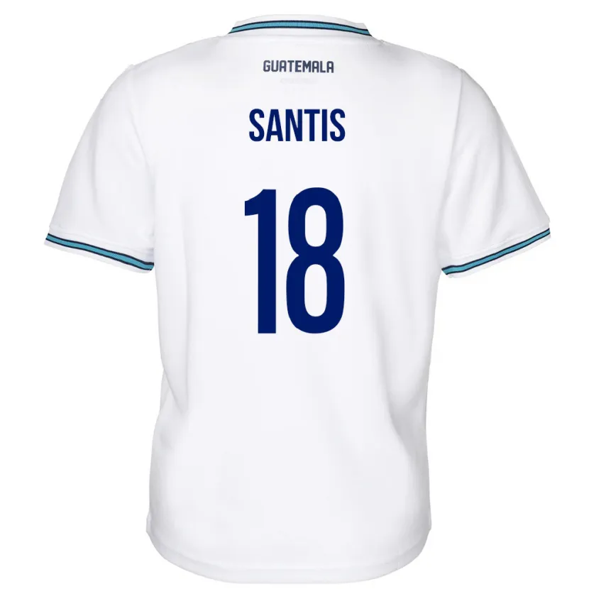 Danxen Bambino Maglia Guatemala Óscar Santis #18 Bianco Kit Gara Home 24-26 Maglietta