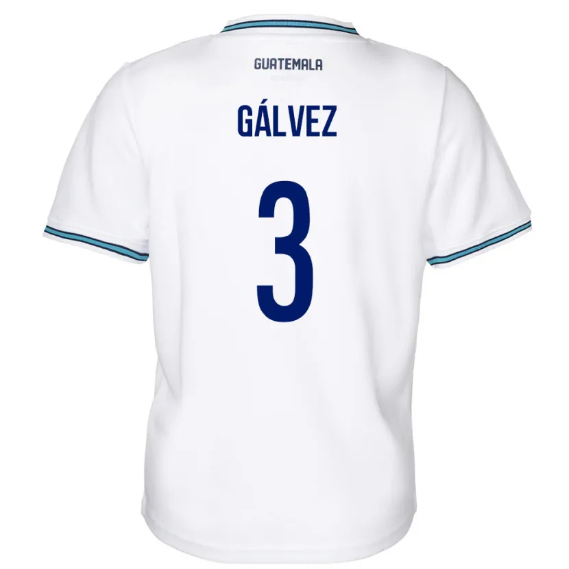 Danxen Bambino Maglia Guatemala Fredy Gálvez #3 Bianco Kit Gara Home 24-26 Maglietta