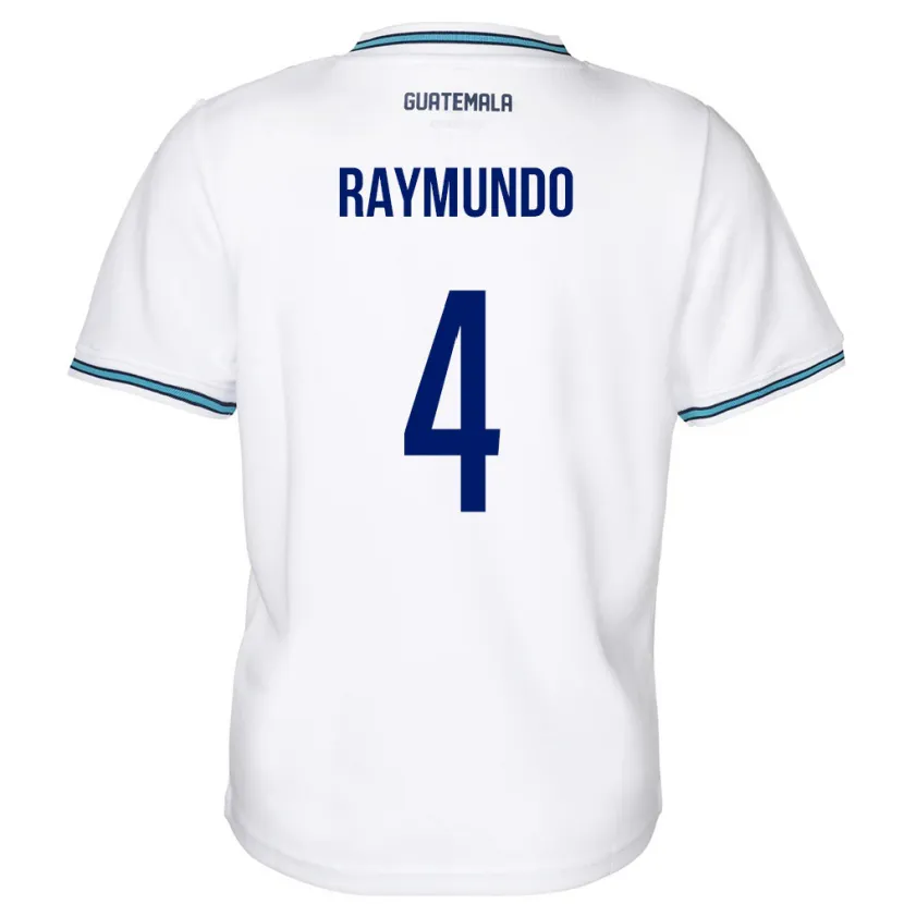 Danxen Bambino Maglia Guatemala Cristopher Raymundo #4 Bianco Kit Gara Home 24-26 Maglietta