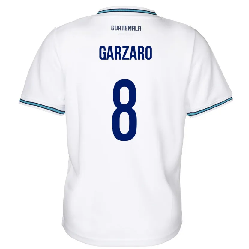 Danxen Bambino Maglia Guatemala Santiago Garzaro #8 Bianco Kit Gara Home 24-26 Maglietta
