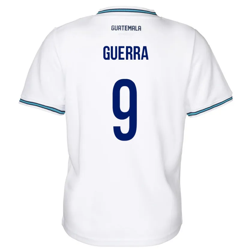 Danxen Bambino Maglia Guatemala Oseas Guerra #9 Bianco Kit Gara Home 24-26 Maglietta