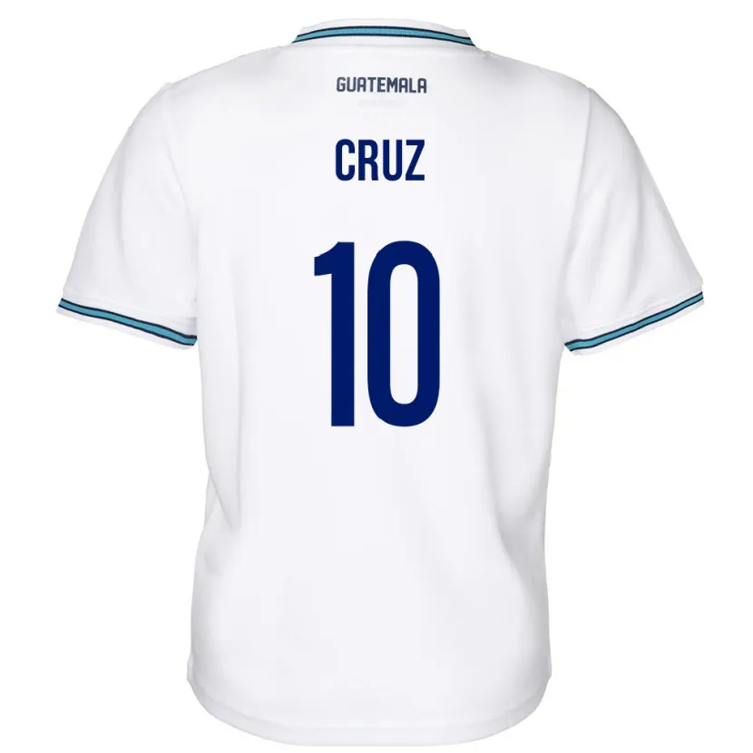 Danxen Bambino Maglia Guatemala Axel De La Cruz #10 Bianco Kit Gara Home 24-26 Maglietta