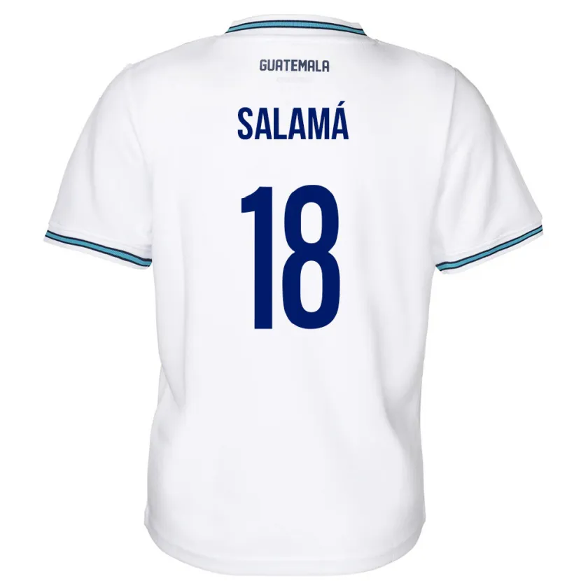 Danxen Bambino Maglia Guatemala Anthony Salamá #18 Bianco Kit Gara Home 24-26 Maglietta