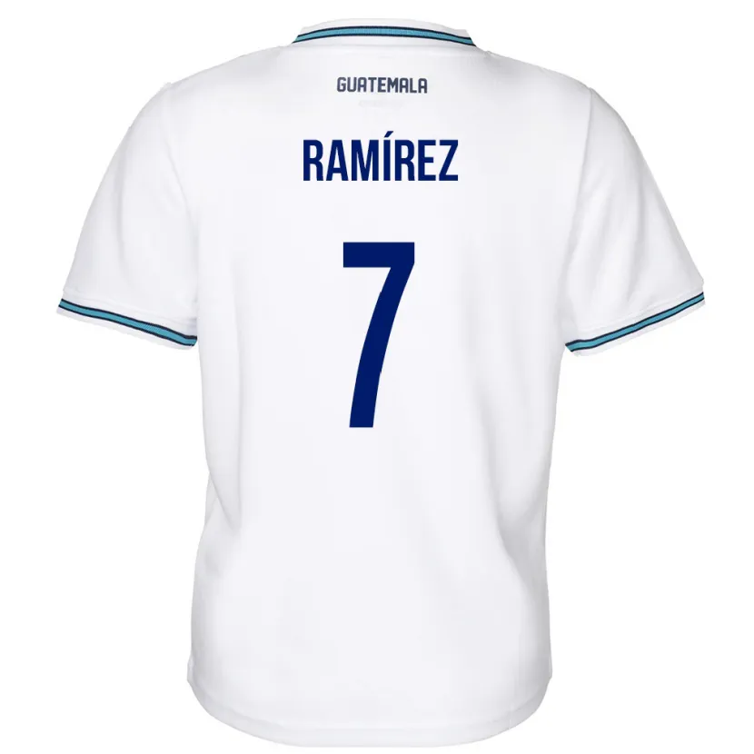 Danxen Bambino Maglia Guatemala Leslie Ramírez #7 Bianco Kit Gara Home 24-26 Maglietta