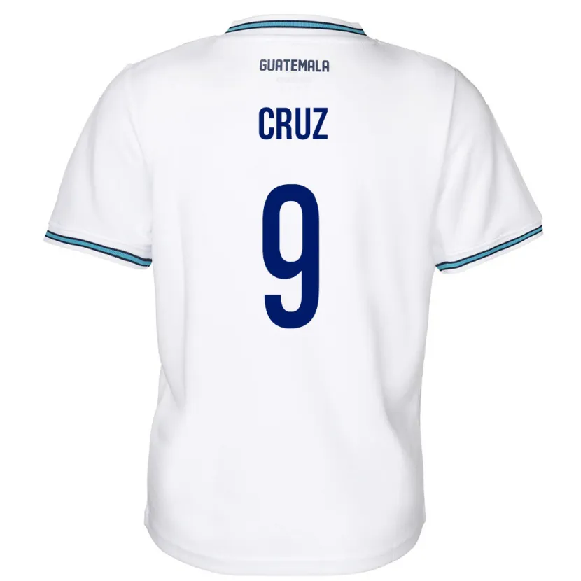 Danxen Bambino Maglia Guatemala Celsa Cruz #9 Bianco Kit Gara Home 24-26 Maglietta