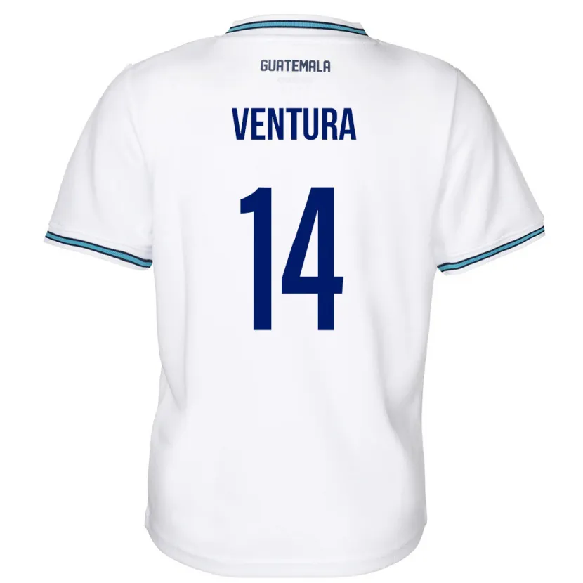 Danxen Bambino Maglia Guatemala Madelyn Ventura #14 Bianco Kit Gara Home 24-26 Maglietta