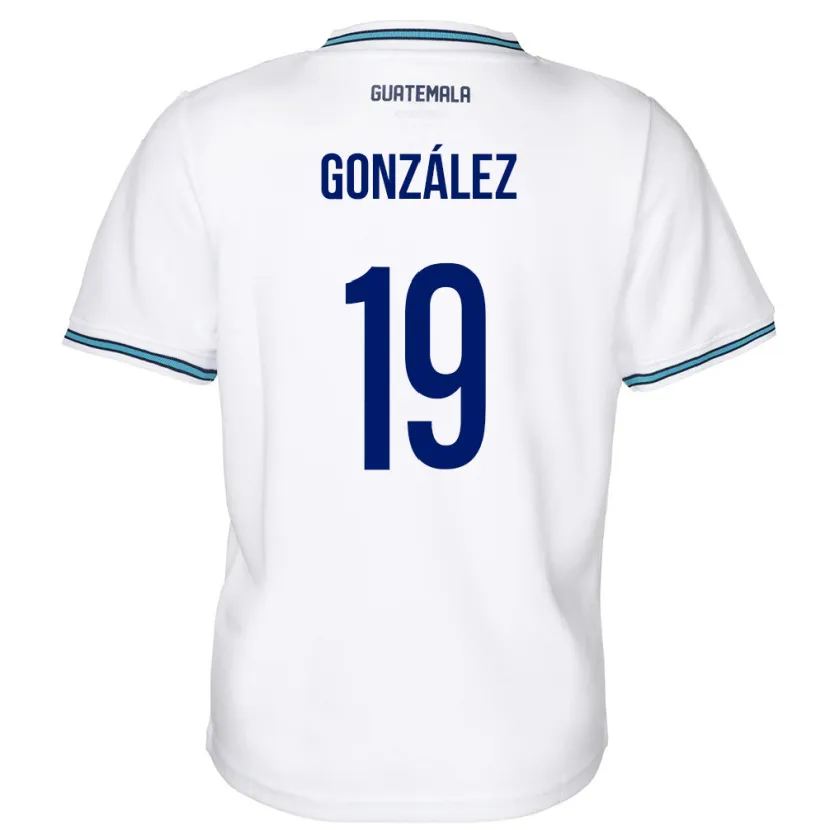 Danxen Bambino Maglia Guatemala Karen González #19 Bianco Kit Gara Home 24-26 Maglietta