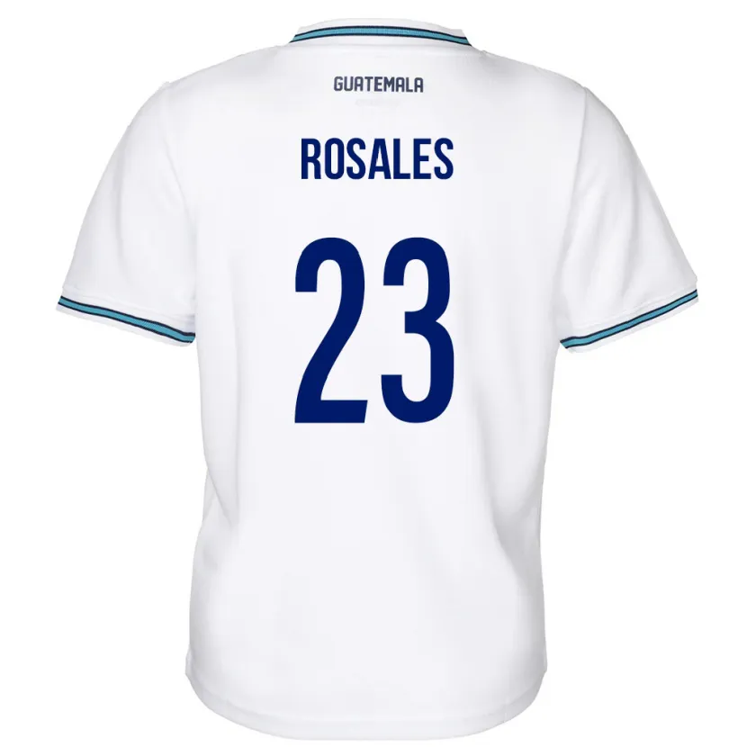 Danxen Bambino Maglia Guatemala Yareni Rosales #23 Bianco Kit Gara Home 24-26 Maglietta
