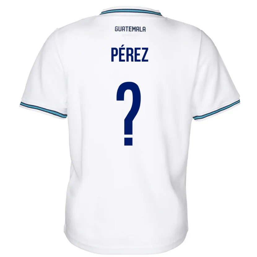 Danxen Bambino Maglia Guatemala Mary Pérez #0 Bianco Kit Gara Home 24-26 Maglietta