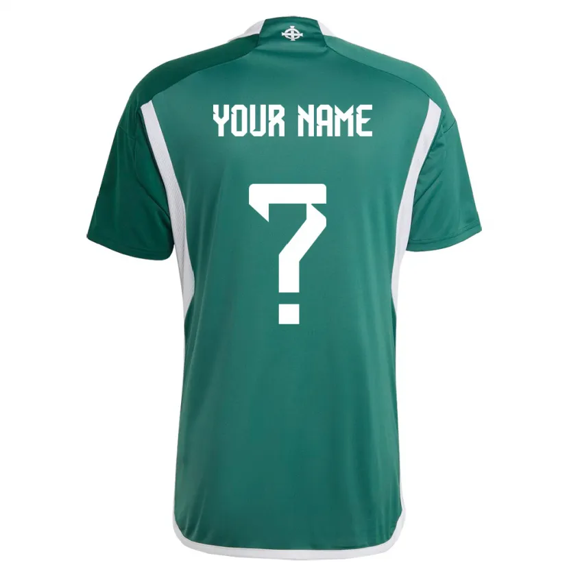 Danxen Bambino Maglia Irlanda Del Nord Il Tuo Nome #0 Verde Kit Gara Home 24-26 Maglietta