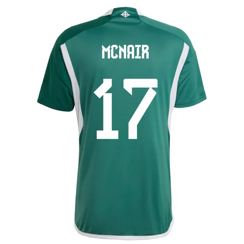 Danxen Bambino Maglia Irlanda Del Nord Paddy Mcnair #17 Verde Kit Gara Home 24-26 Maglietta