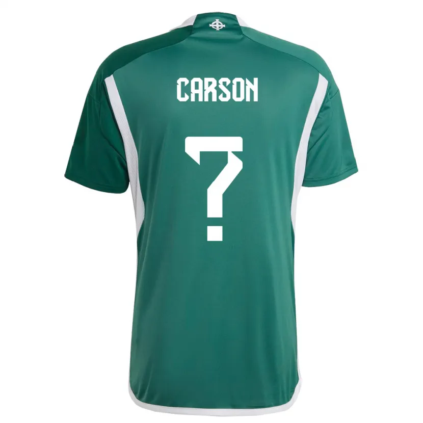 Danxen Bambino Maglia Irlanda Del Nord Matty Carson #0 Verde Kit Gara Home 24-26 Maglietta
