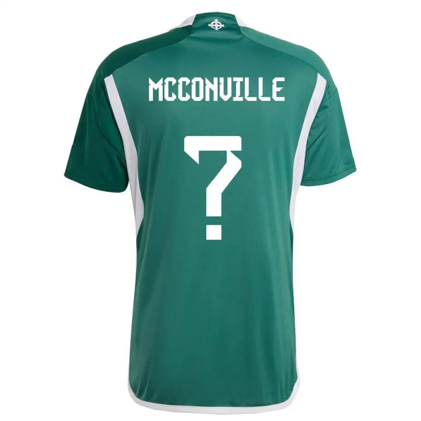 Danxen Bambino Maglia Irlanda Del Nord Ruairi Mcconville #0 Verde Kit Gara Home 24-26 Maglietta