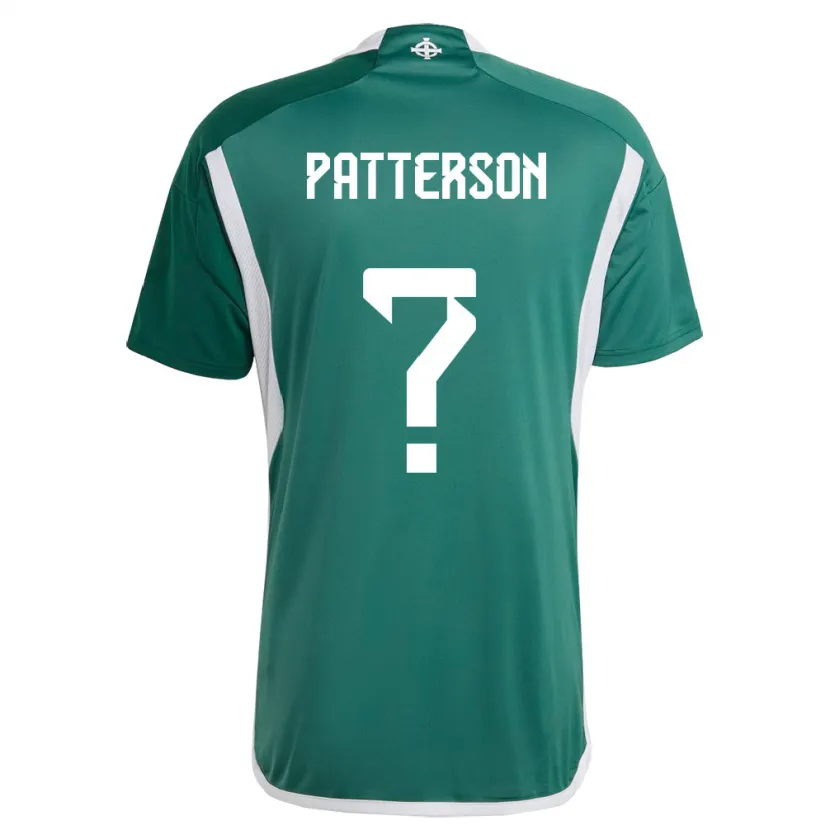 Danxen Bambino Maglia Irlanda Del Nord Jack Patterson #0 Verde Kit Gara Home 24-26 Maglietta