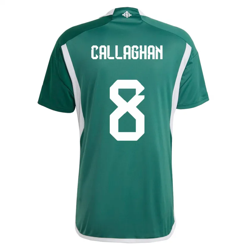 Danxen Bambino Maglia Irlanda Del Nord Marissa Callaghan #8 Verde Kit Gara Home 24-26 Maglietta