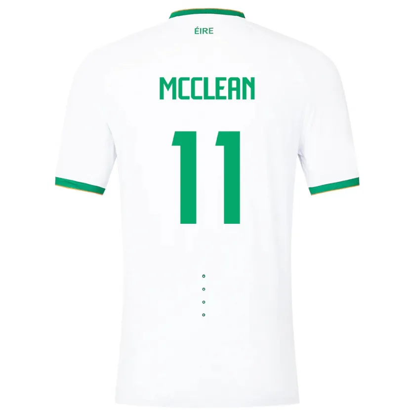 Danxen Bambino Maglia Irlanda James Mcclean #11 Bianco Kit Gara Away 24-26 Maglietta