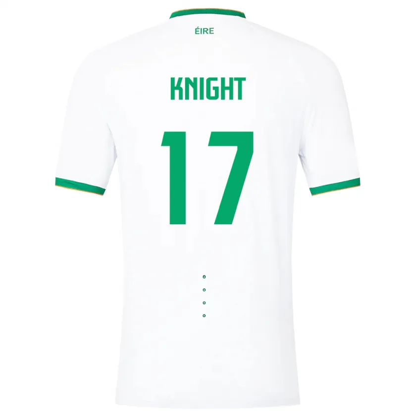 Danxen Bambino Maglia Irlanda Jason Knight #17 Bianco Kit Gara Away 24-26 Maglietta