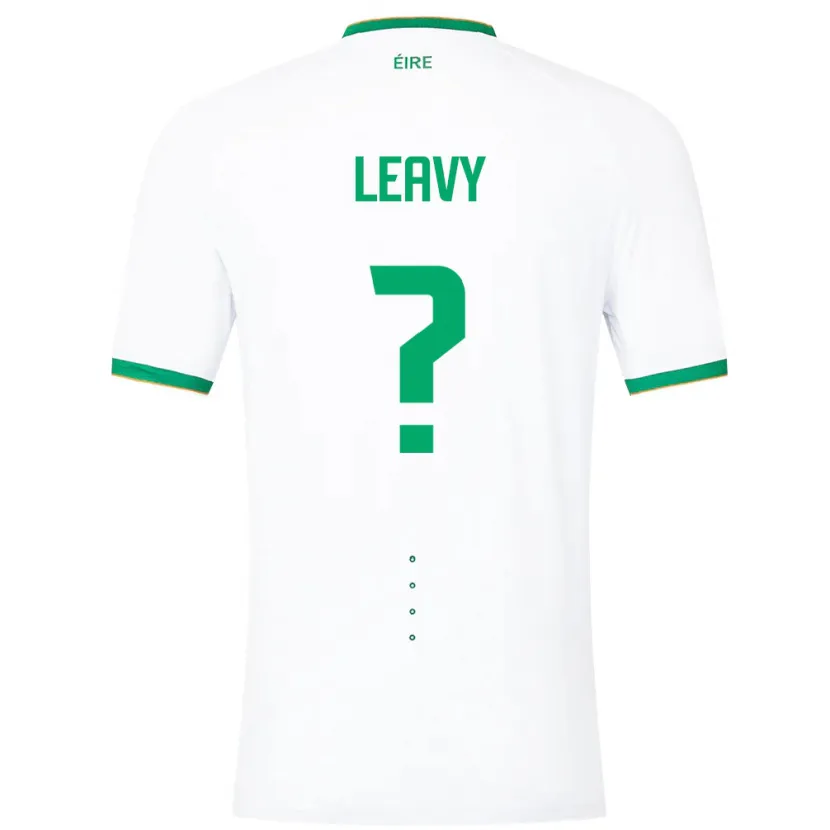 Danxen Bambino Maglia Irlanda Kian Leavy #0 Bianco Kit Gara Away 24-26 Maglietta