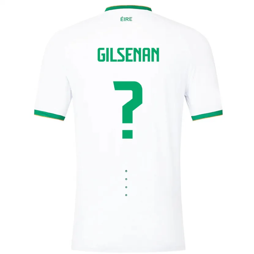 Danxen Bambino Maglia Irlanda Zak Gilsenan #0 Bianco Kit Gara Away 24-26 Maglietta