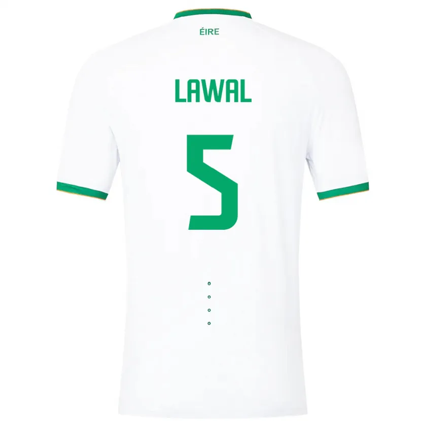 Danxen Bambino Maglia Irlanda Bosun Lawal #5 Bianco Kit Gara Away 24-26 Maglietta